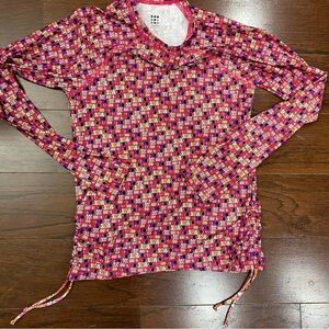 Title Nine S Rashguard Swim Top Cinched Sides Long Sleeve Beach Pool Athletic